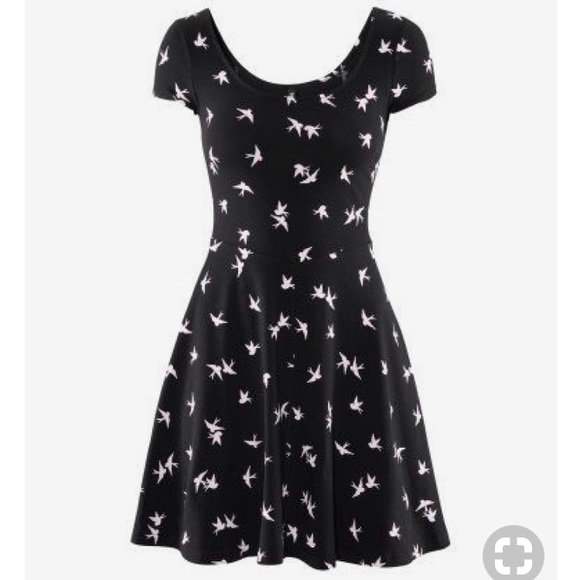 h&m bird dress